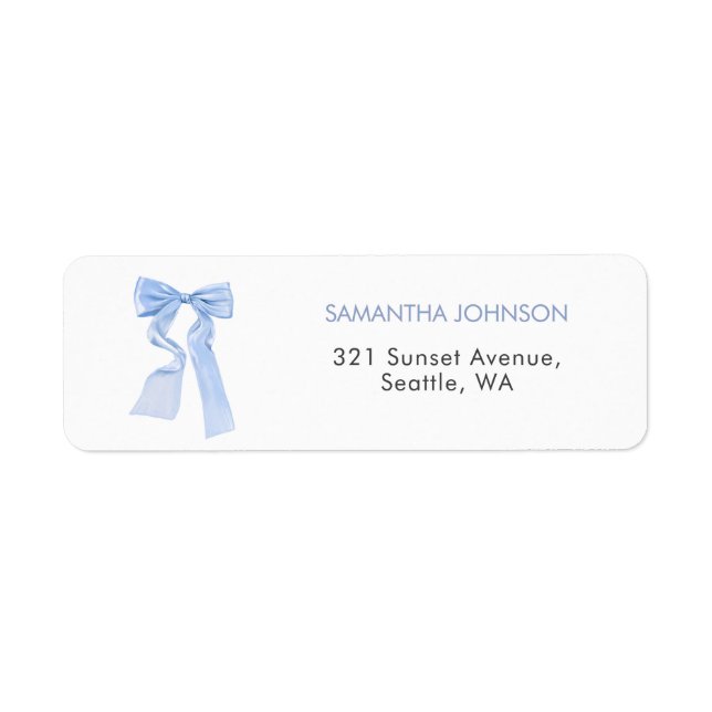 Elegant Blue Bow Coquette Address (Vorne)