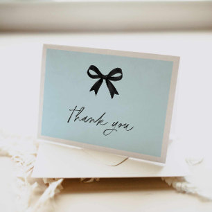 Elegant Blue Brautparty Danke Karte