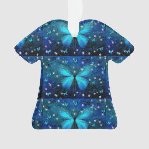 Elegant Blue Butterfly Ornament