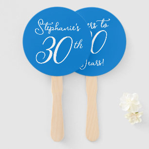 Elegant Blue Cheers bis 30 Jahre 30. Geburtstag Fächer