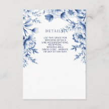 Elegant Blue Chinoiserie Floral Botanical Wedding