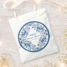 Elegant Blue Chinoiserie Viktorianisches Chinesisc Geschenktütchen