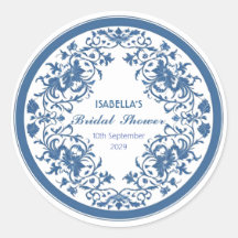 Elegant Blue Chinoiserie Viktorianisches Chinesisc