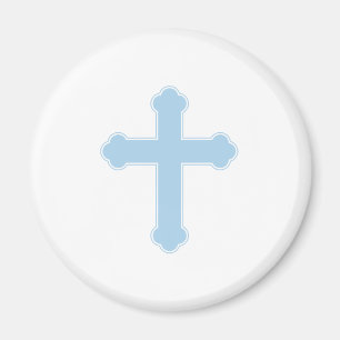 Elegant Blue Cross Magnet