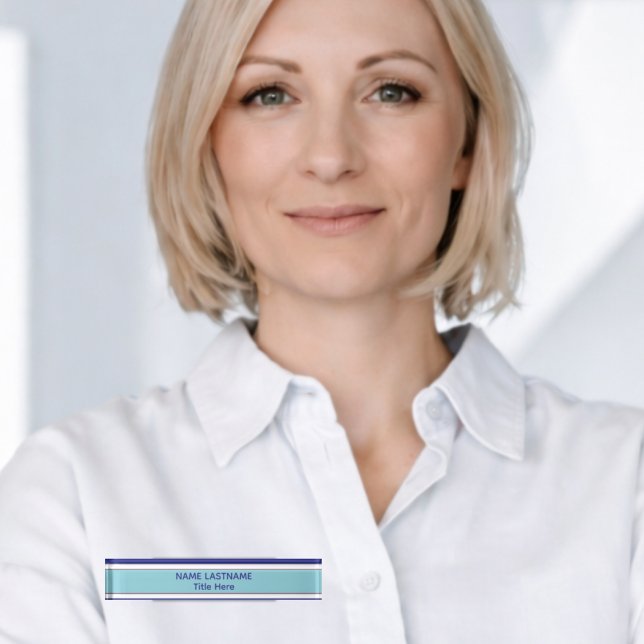 Elegant blue custom name namensplakette (Von Creator hochgeladen)