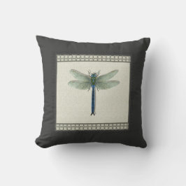 Elegant Blue Dragonfly Kissen