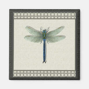 Elegant Blue Dragonfly Magnet