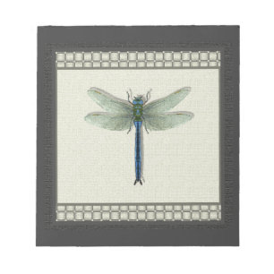 Elegant Blue Dragonfly Notizblock