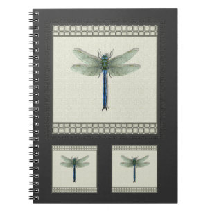 Elegant Blue Dragonfly Notizblock