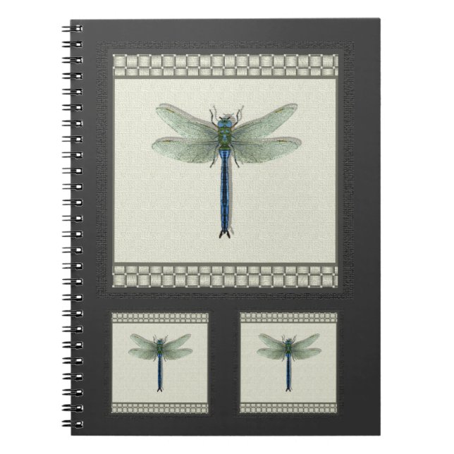 Elegant Blue Dragonfly Notizblock (Vorderseite)