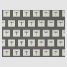 Elegant Blue Dragonfly Seidenpapier