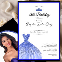 Elegant blue dress 18th birthday debut