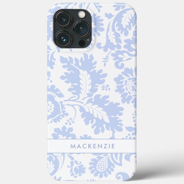 Elegant Blue Floral Botanical Case-Mate iPhone Hülle (Rückseite)