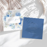 Elegant Blue Floral Dankeschön Card Dankeskarte<br><div class="desc">Diese elegante Dankeschön-Karte verfügt über einen floralen Aquarellrahmen mit wunderschönen Blume in verschiedenen Blautönen sowie über ein zartes Kalligraphieskript.</div>