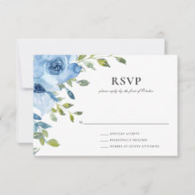 Elegant Blue Floral Greenerity Wedding