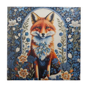 Elegant Blue Floral William Morris Inspiriert Fox Fliese