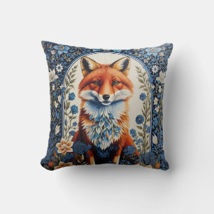 Elegant Blue Floral William Morris Inspiriert Fox Kissen