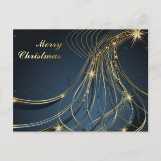 Elegant Blue & Gold Postkarte