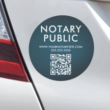 Elegant Blue Gradient QR Code Notary Public