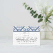 Elegant Blue Greece Tile Wedding