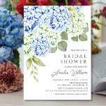 Elegant Blue Hydrangea Bridal Dusche Einladung<br><div class="desc">Wunderschönes,  blaues Hydrangea Brautparty Design Set auf weißem Hintergrund mit einem koordinierenden Rücken für eine besondere Touch.</div>