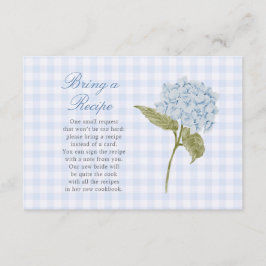 Elegant Blue Hydrangea Bring a Recipe Card Begleitkarte