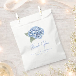 Elegant Blue Hydrangea Floral Wedding Geschenktütchen