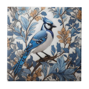 Elegant Blue Jay William Morris Inspiriert Fliese