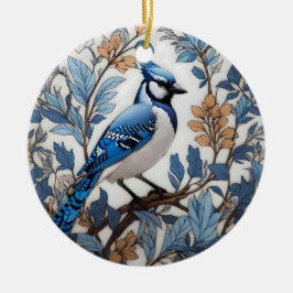 Elegant Blue Jay William Morris Inspiriert Keramik Ornament