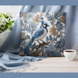 Elegant Blue Jay William Morris Inspiriert Kissen