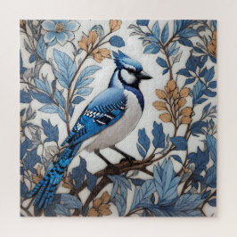 Elegant Blue Jay William Morris Inspiriert Puzzle