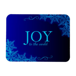 Elegant Blue Joy Snowflake Flexibles Foto Magnet