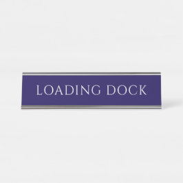 Elegant Blue Loading Dock Name Plate Schreibtischnamensplakette