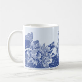 Elegant Blue Lotus Blume Hochzeitsgeschenk Bridesm Kaffeetasse
