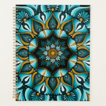 Elegant Blue Mandala | Sacred Geometry Boho | Zen