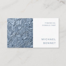 Elegant Blue Metallic Finance Consultant