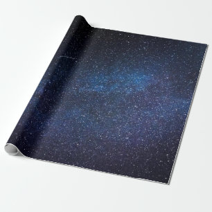 Elegant Blue Milkyway Galaxy Texture Geschenkpapier