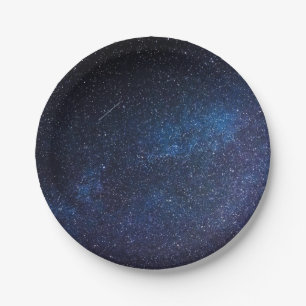 Elegant Blue Milkyway Galaxy Texture Pappteller