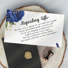 Elegant Blue Money statt Geschenkgeldkarten Begleitkarte