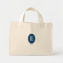 Elegant Blue Personalisiert Monogram