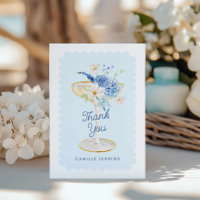 Elegant Blue Petals und Prosecco