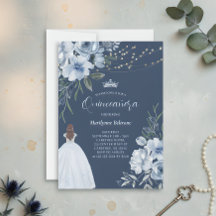 Elegant Blue Princess Quinceañera