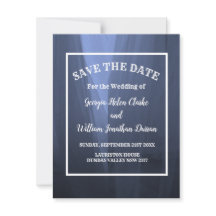 Elegant Blue Romantic Wedding Save the Date