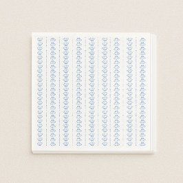 Elegant Blue Seashell Nautical Coastal Wedding Serviette