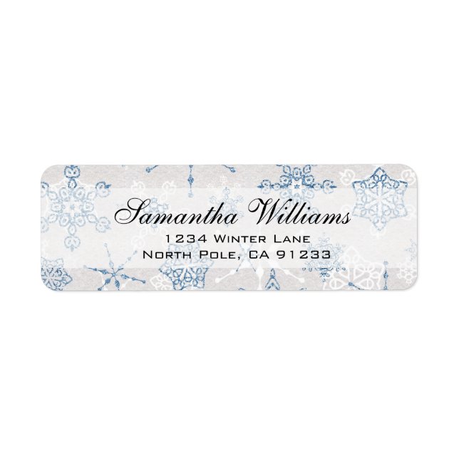 Elegant Blue und Silver Holiday Snowflake (Vorne)