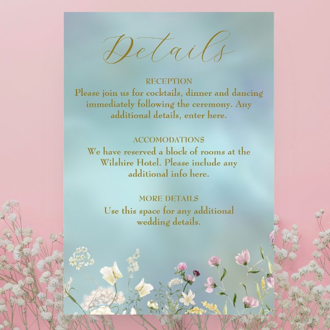 Elegant Blue Watercolor Begleitkarte (Von Creator hochgeladen)