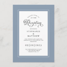 Elegant Blue Wedding Reception Chic Borders