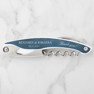 Elegant Blue Wedding Vielen Dank Gast Favoriten Kellnermesser