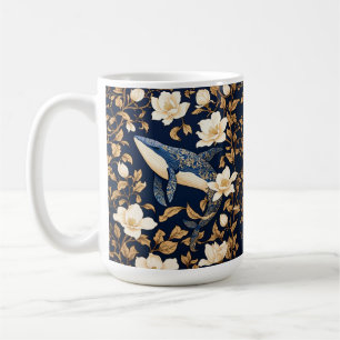 Elegant Blue Whale William Morris Inspiriert Kaffeetasse