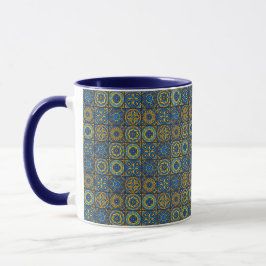 Elegant blue& white Moroccan  pattern  Tasse